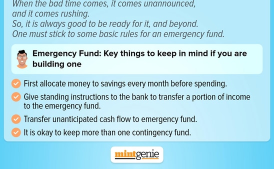 These are the key things to keep in mind if you are building an emergency fund. 